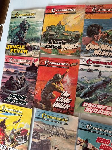 Commando books magazines x 9