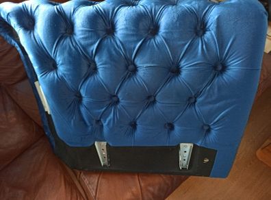 Royal Blue Chester Corner Suite. Incomplete.