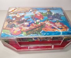 Vintage Duck Tales Disney Block Puzzle Clementoni Disney 1987 6 Puzzles In 1 approx 24x16cms good order