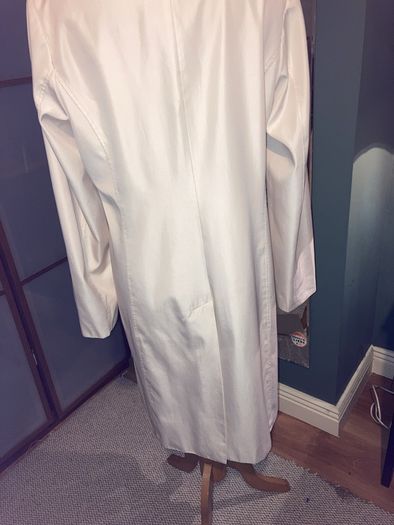 Pepper Corn Zip Up Cream Coat - Fully lined - Size M