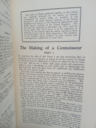 The Making of a Connoisseur by H. Mordaunt Rogers (PT247)