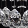 White Ceiling Lamp with Glittering Glass Crystal Beads 8 x G9 29 cm Image 5
