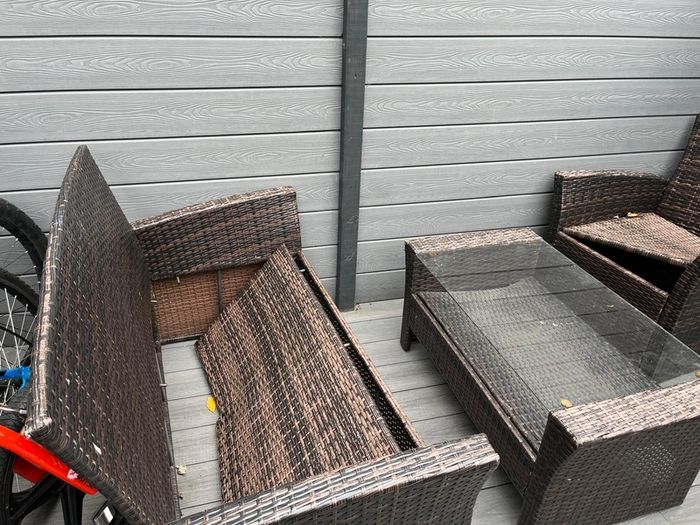 Rattan garden furniture