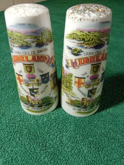 Vintage Irish Souvenir  Salt & Pepper Set