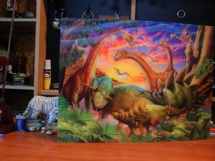 Dinosaur holographic picture