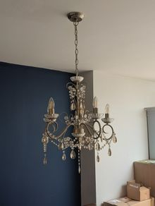 Elegant Crystal Chandelier - 5 Light Ceiling Light - Perfect Condition