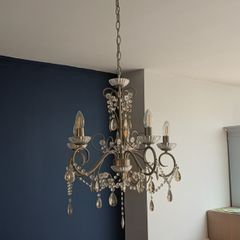 Elegant Crystal Chandelier - 5 Light Ceiling Light - Perfect Condition