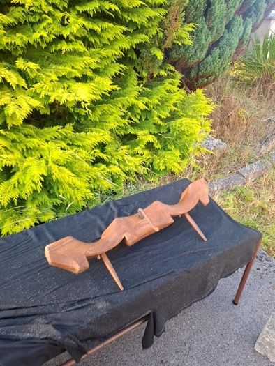Old traditional beef yoke farming object possible to post