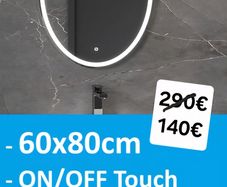 LED Bathroom Mirror 60x80cm Fog Free