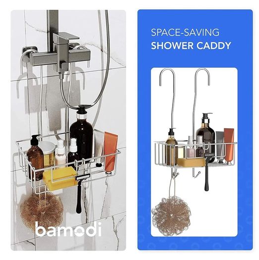 Brand New Bamodi hanging shower shelf, storage I Chrome-plated
