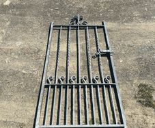 side gate solid steel with scrolls