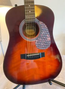 HONDO H124E Amber Sunburst MIK c.1980s Semi Acoustic