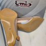 Emis new collection court champagne bow detail medium heel leather shoes UK6.5 EU 40 new & boxed Image 5