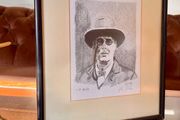Framed Signed  Art Print W B Yeats by John F Nolan 1987