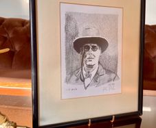 Framed Signed  Art Print W B Yeats by John F Nolan 1987