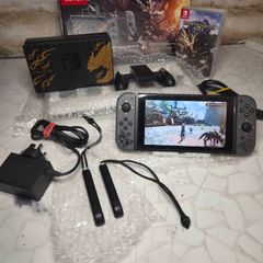 Nintendo Switch Monster Hunter Rise Limited Edition Bundle Like New
