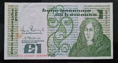 Ireland 1988 Medb 1 pound banknote