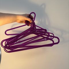 9 purple hangers