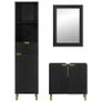3 Piece Bathroom Furniture Set Black Image 3
