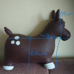 Inflatable pony for child to ride