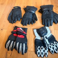 Selection of motorcycle gloves