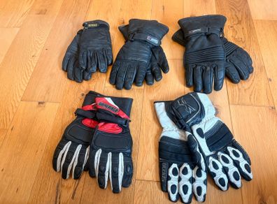 Selection of motorcycle gloves