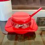 Vintage 1970s VALIRA Retro Parmesan Serving Dish and Spoon Image 2