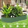 Set of Two 181 x 93cm Steel Planters - Green Image 8