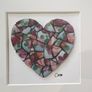 Handmade Framed Mosaic Heart Image 2