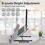 FREE EXPRESS SHIPPING Laptop Stand for Desk, Adjustable Laptop Riser ABS Silicone Foldable Portable Laptop Holder, Ventilated Cooling Notebook Stand for 10-15.6 inch Laptops,Tablet-Black Image 4