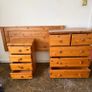Solid Pine Bedroom Chest of Drawers and Matching Locker Image 6