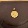 14k solid gold pendant OM for necklace Image 2