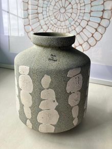 Beautiful Handmade Vase with reactive drip glaze