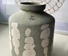 Beautiful Handmade Vase with reactive drip glaze