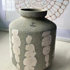 Beautiful Handmade Vase with reactive drip glaze