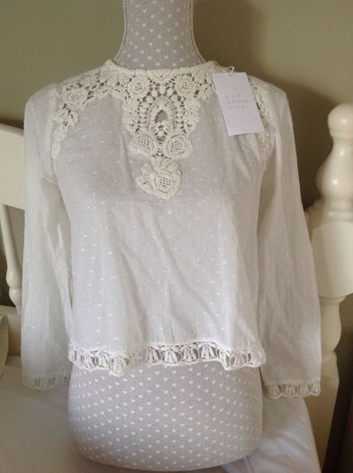 Bnwt Zara Cream Top Size Xs