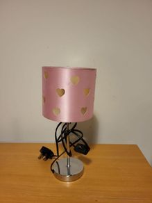 pink love heart lamp