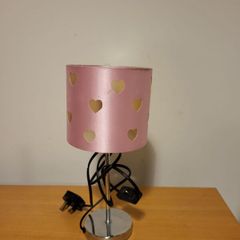 pink love heart lamp