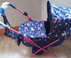New in box - Unicorn pram and bag