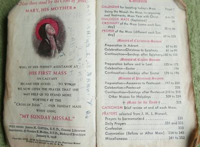 Vintage 1938 My Sunday Missal