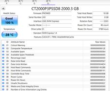 Crucial P3 Plus 2TB NVMe Gen4 - 100% Health