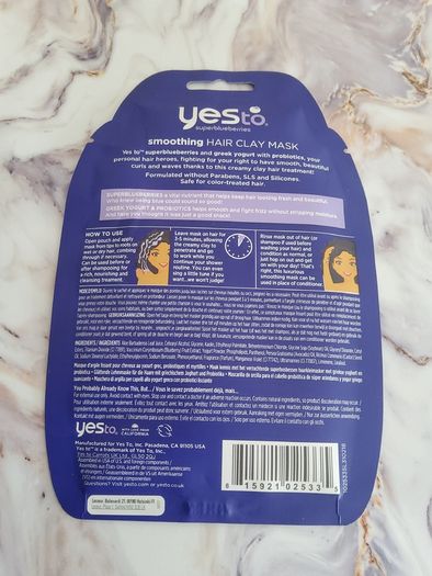 Yes To Super Blueberries Smoothing Clay Hair Mask - New