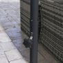 3 m Cantilever Umbrella, Tiltable, Rotating, Hand Crank, Wind Vent, Metal Pole, Dark Gray Image 4