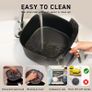 Air Fryer 5.5L with Rapid Air Circulation,1700W Air Fryers for Home Use with 60 Minute Timer&Temperature,Nonstick Basket for Healthy Oil Free & Low Fat Cooking,Black (FREE POSTAGE) Image 5