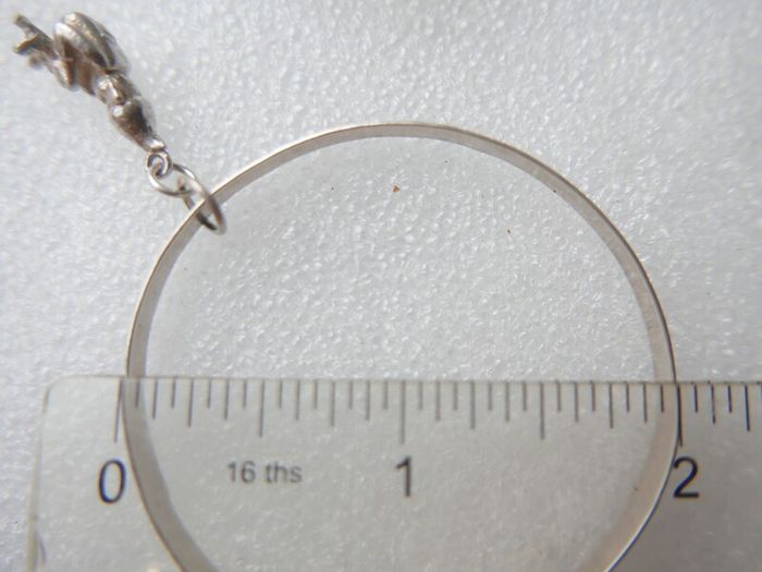 Vintage 925 Sterling Silver bangle with charm