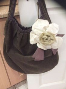 Corduroy dark green bag