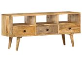 TV Cabinet 110x36x50 cm Solid Mango Wood