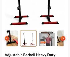 Barbell support rack adjustable
