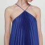Pleated halter neck dress Image 5