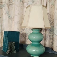 Ceramic table lamp with shade